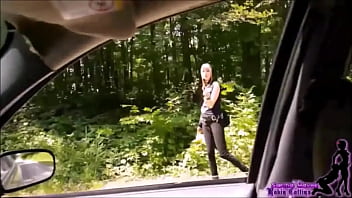 Preview 2 of Xxx Piadi - Goth Hitchhiker Sucks Trans Cock For Ride - Dark Passenger - Sarina Havok and Robin Coffins