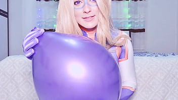 Preview 2 of Rabe Xxx Video - Giantess Mount Lady spends Chrismas with you,  blows and pops balloons her giant booty