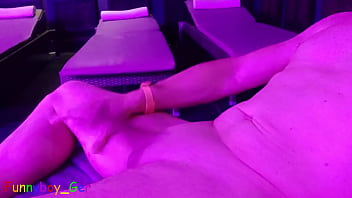 Preview 4 of Bokep Hipnotis - Cock play and jerk off in a public relaxing room. Unfortunately I was disturbed.