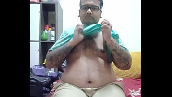 Preview 1 of Phim Sex Jav 96 - Vaibhav Jerks Off &amp_ Cums In His Hand By The Side Of His Bed