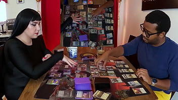 Preview 3 of Petite Russins - Jane Plays Magic Episode 1- Gollum vs Emmara,  Gisa and Geralf vs Odric with Jane Judge and RickyxxxRails