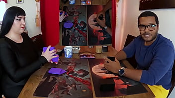 Preview 1 of Petite Russins - Jane Plays Magic Episode 1- Gollum vs Emmara,  Gisa and Geralf vs Odric with Jane Judge and RickyxxxRails