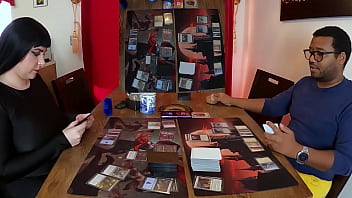 Preview 4 of Petite Russins - Jane Plays Magic Episode 1- Gollum vs Emmara,  Gisa and Geralf vs Odric with Jane Judge and RickyxxxRails