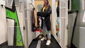 Preview 2 of Matury Ebony - The Girl Worked Out The Purchase Right In The Locker Room Of The Shopping Center