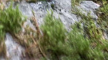 Preview 3 of Ind Sx E - Cute Adidas boy walking in freeball (balls bare no panties under his shorts),  wanking his cock,  ejaculating his cum on the rock,  pissing his pee in a public park