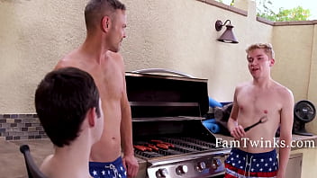 Preview 1 of Rf Wap - American Sausage Festival With Stepson And His BF