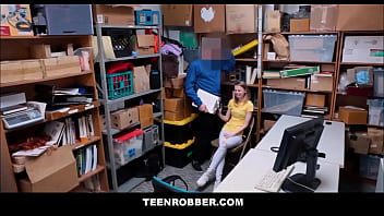 Preview 2 of Aam Woli - TeenRobber - Skinny Blonde Shoplifter Doesn&#039_t Want Charges On Her Record - Catarina Petrov