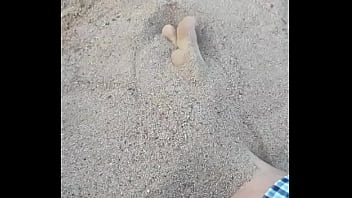 Preview 4 of Bossinterview Aletta Ocean - Feet in the sand #sensory #barefeet #footfetish #modeling #nature