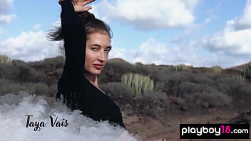 Preview 1 of GogOlive - Gorgeous brunette muse Taya Vais reveals her perfect tits in the desert