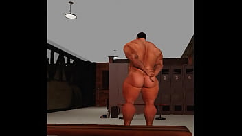 Preview 4 of Aaronandsophie Porn - muscle bull derek poundstone naked in locker room