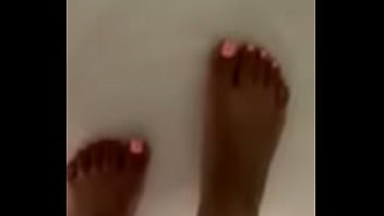 Preview 2 of Amina Xxx - Sexy toes in shower
