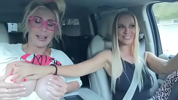 Preview 4 of Japan Hot Spring Sex - Puma Swede and Sandy Again! Big tit blonde lesbian strapon fucks and dominates sexiest blonde Sandy with amazing ass!