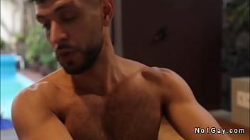 Preview 1 of Tity Blonde - Gay couple anal fucking by the pool outdoors