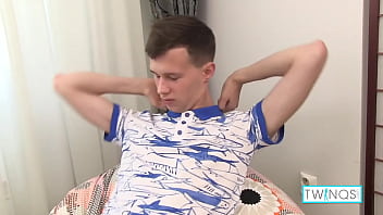 Preview 1 of Aba Spaxx - Aaron Jerks His Hard Cock Until Cum On His Trimmed Pubic Hair!