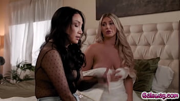 Preview 1 of Devon Lee Brazzers - Vicki Chase offers Kayley Gunner a fling they end up having lesbian sex while in bed