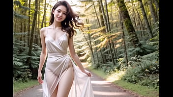 Preview 3 of Big Bangladesh Xx Video - Naked Big Tits Asian walking in the forest (with pussy masturbation ASMR sound!) Uncensored Hentai