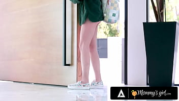 Preview 1 of Aj Doubl Anal - Upset Cute Brunette Convinces Her Stacked Ex-Stepmom To Rekindle Their Steamy Affair