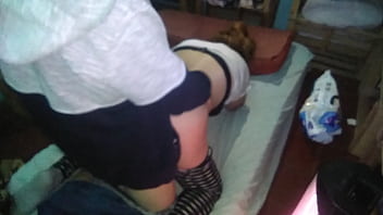 Preview 4 of Mom And Soon Kids - Novia con tanga de hilo de perlitas es follada de perrito