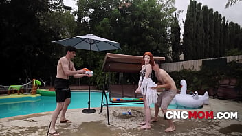 Preview 1 of Sunny Sri - Heart Broken Stepmom Gets Desperate And Lets Stepsons Free Use | CNCMOM