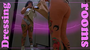 Preview 4 of Sunny Leon Fucking Big Cock - Come with me to buy new clothes. Camera in public bathroom,  dressing rooms.