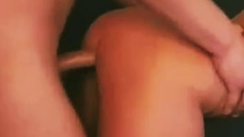 Preview 1 of Thresome In Cinema Movies - sit and enjoy anal,  watch my ass absorb your cock