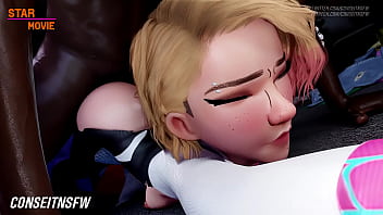 Preview 3 of Hot Momo And Son Xnxx - Spider-Gwen Likes Her Dicks Strong Blacked