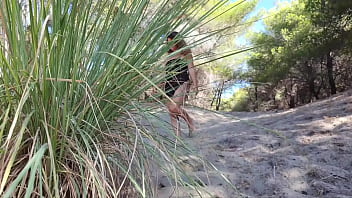 Preview 1 of Caught Rubbing - My Boyfriend is a Cuckold! I Sucked off a Stranger on the beach with a Facial Cumshot!