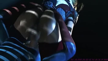 Preview 2 of Holy Boom - Futa Harley fucks Supergirl SFM