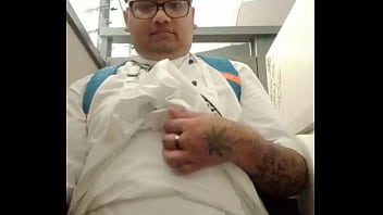 Preview 1 of Doda X Videos - Vaibhav Pees In Full Uniform In The Catering School Toilet