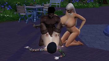 Preview 4 of Cainiz Sex - Sims 4 porn Bella Goth meets Allura and her friend porn producer at the park