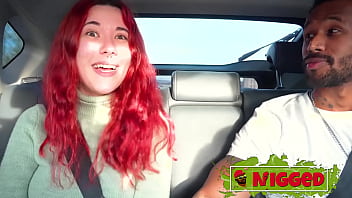 Preview 2 of Lite Fat Booty - INTERRACIAL young redhead. Crow Sniff arrives from a trip,  gets off the plane,  and fucks a black guy - Nigged