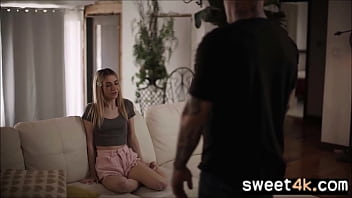 Preview 1 of Pron Star Mussin - Petite blonde stepdaughter drilled hard