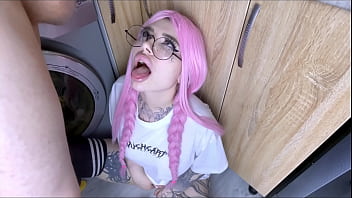 Preview 1 of Hut Gulz - My Step Sister Stuck in the Washing Machine