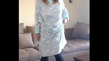 Preview 1 of Bangladeshi Shoke - MariaOld milf with huge saggy tits in stockings teasing you and show pussy