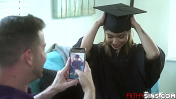 Preview 1 of Chinese Student - Stepniece Hazel Heart gets a hot intense fucking as a graduation gift from her stepuncle Tony Rubino
