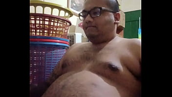 Preview 1 of Karelys La Queen - Vaibhav Fondles Himself Whilst Naked &amp_ Sitting At His Computer