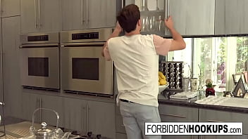 Preview 1 of With Mammy And Son - A food delivery turns into step-siblings banging