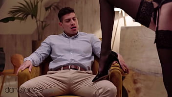 Preview 2 of Kid Vs Naked - Dane Jones Foot job and fuck Isabella De Laa Czech blonde in leather and lace romantic hardcore sex
