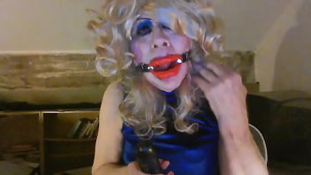 Preview 2 of Raging Girls Xxx Video Hot - Sissy Fag Cumdump Sarah Millward,  humiliates herself for you to wank over,  rams dildo up her arse,  smokes