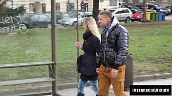 Preview 1 of Boobs Kiss Gif - Blonde Slut Analised By BBC Stranger &amp_ BF Eats Her Pussy - Jenny Simons - InterracialVision