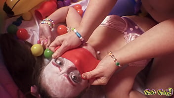Preview 2 of Two Momen Fuck - Clown Town Ep.1: Anal Circus Threesome with Gia &amp_ Sophia