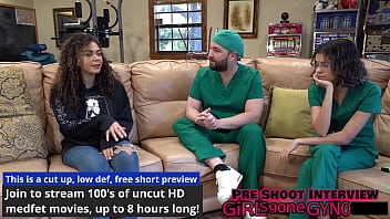 Preview 2 of Chudai Full - Latina Freshman Mara Luv Gets Mandatory New Student Physical By Doctor Tampa &amp_ Aria Nicole! Full Movie Only At GirlsGoneGyno Reup