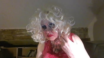 Preview 2 of Cam4 Japan Gay - Sissy cum dumpster,  Sarah Millward,  smokes,  wanks,  inserts 8 inch,  black dildo - what a total fag slut whore