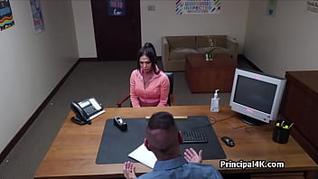 Preview 2 of U Want Her - Latina wife strokes and blows at the office