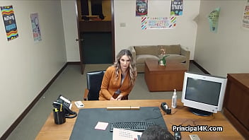 Preview 2 of Piraiwat Sex - Busty housewife gags on principals dick at office