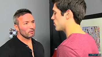 Preview 1 of Lucy Ly - Muscular daddy Brock Landon seduces stepson Aiden Summers