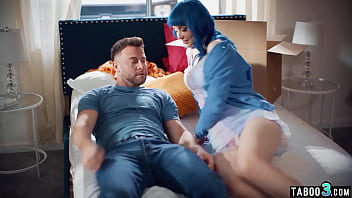 Preview 2 of Europorn Vb - Angry blue haired busty slut Jewelz Blu testing her horny buyers big cock