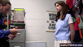 Preview 2 of Xxx Puss Wotir - Hot brunette Melanie Marie is a sexy thief trapped by the security guard&#039_s big cock who fucks her hard to set her free.