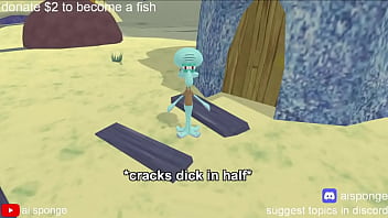 Preview 1 of Mum Rape Boy - Squidward breaks his dick in half (small mistake)