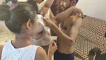 Preview 2 of Xxxxxx Movie Scee - Hanif and Adori and nasima - One of the best threesomes I have ever seen Bangali two girls and boy fuck at home Beatyfull fuck